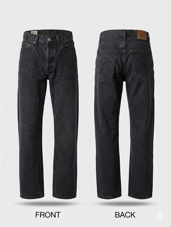 Levi's Denim - 🖤⚡ Vintage 501 Levi’s Premium Black Wash Straight Jeans W25 L30 8861-25 ⚡🖤